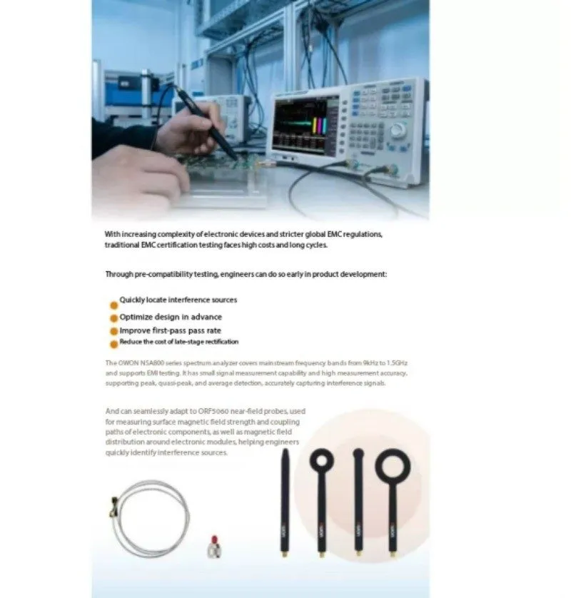 Анализатор спектра Spectrum Analyzer NSA805/810/815-TG 9K–1.5 GHz Real-Time Spec