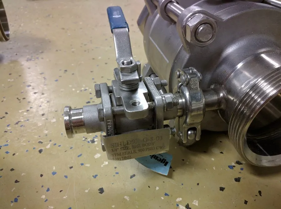 Клапан VNE 3" 316L Sanitary Stainless Steel Manual 2-Way Ball Valve CF8M E90WW-6