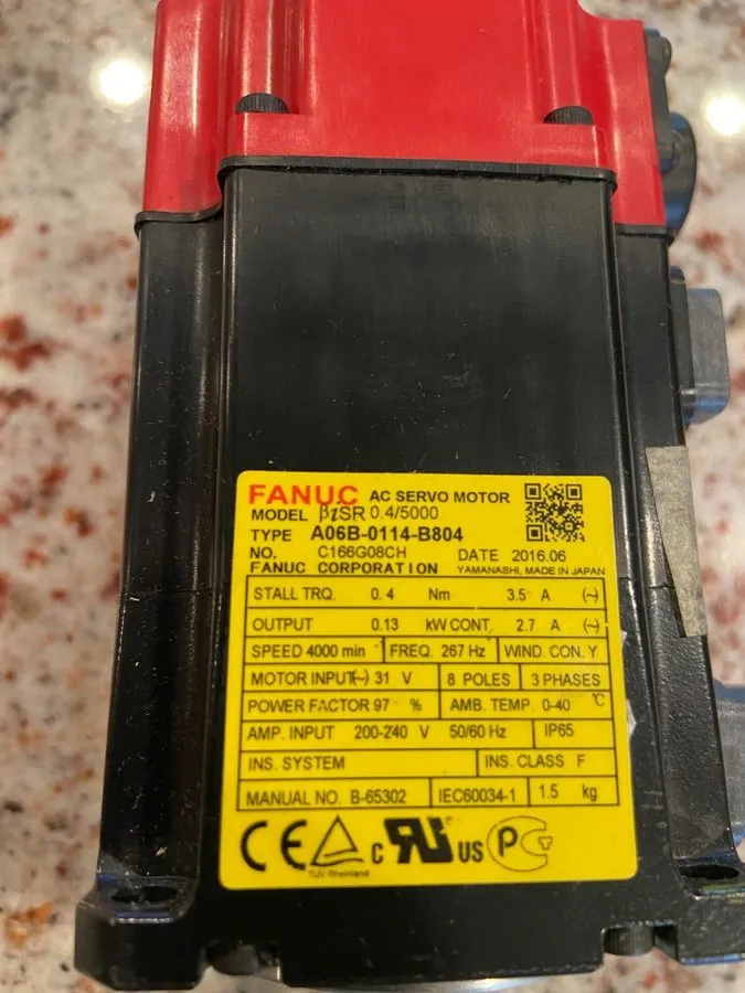 Серводвигатель Fanuc AC Servo Motor BiS 0.4/5000 A06B-0114-B804