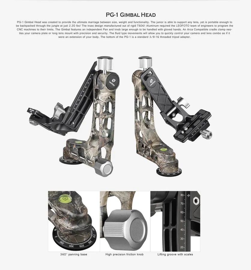 Оборудование видеонаблюдения Leofoto LM-365C (Camo) Tripod with 75mm Video Bowl+ — фото лота 1
