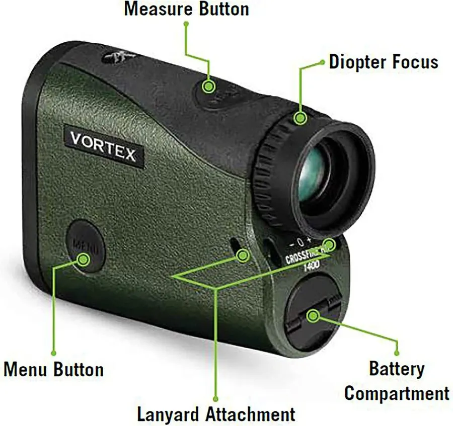 Оптико-электронная система Vortex Optics Crossfire HD 1400 Laser Rangefinder LRF — фото лота 1