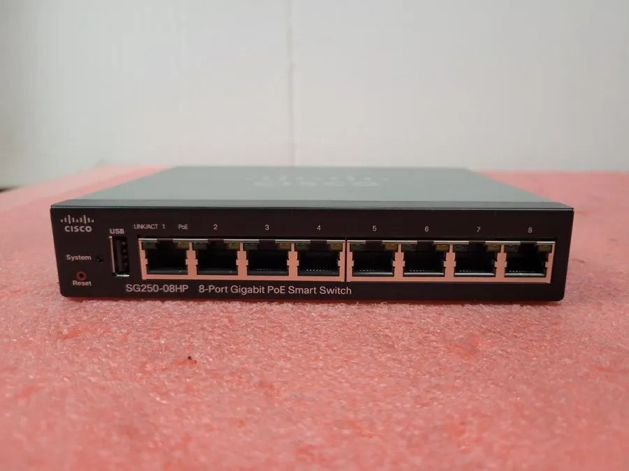 Коммутатор Cisco SG250-08HP Smart Switch 8-Port Gigabit Ethernet Ports with Poe