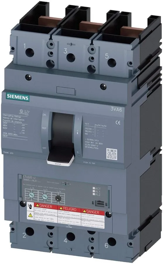 Автоматический выключатель Siemens 3VA6340-6HL31-0AA0 400A 3 Pole Molded Case Ci