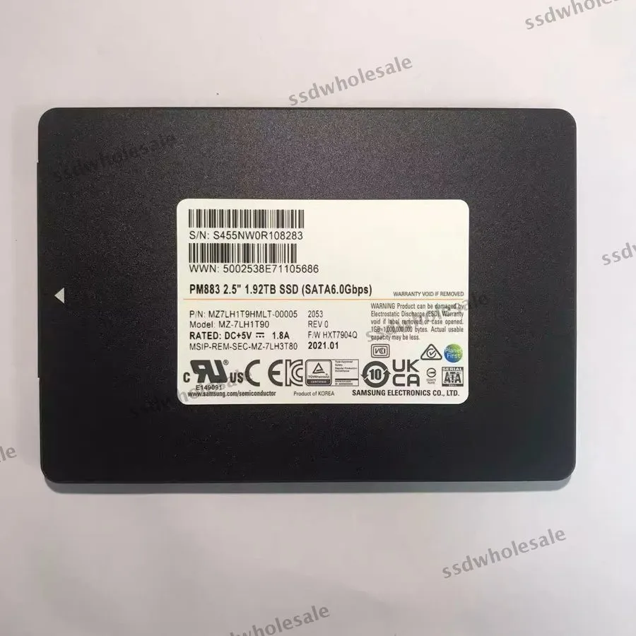 SSD-накопитель Samsung PM883 3.84TB SATA 6.0Gbps SSD Solid State Drives Product 