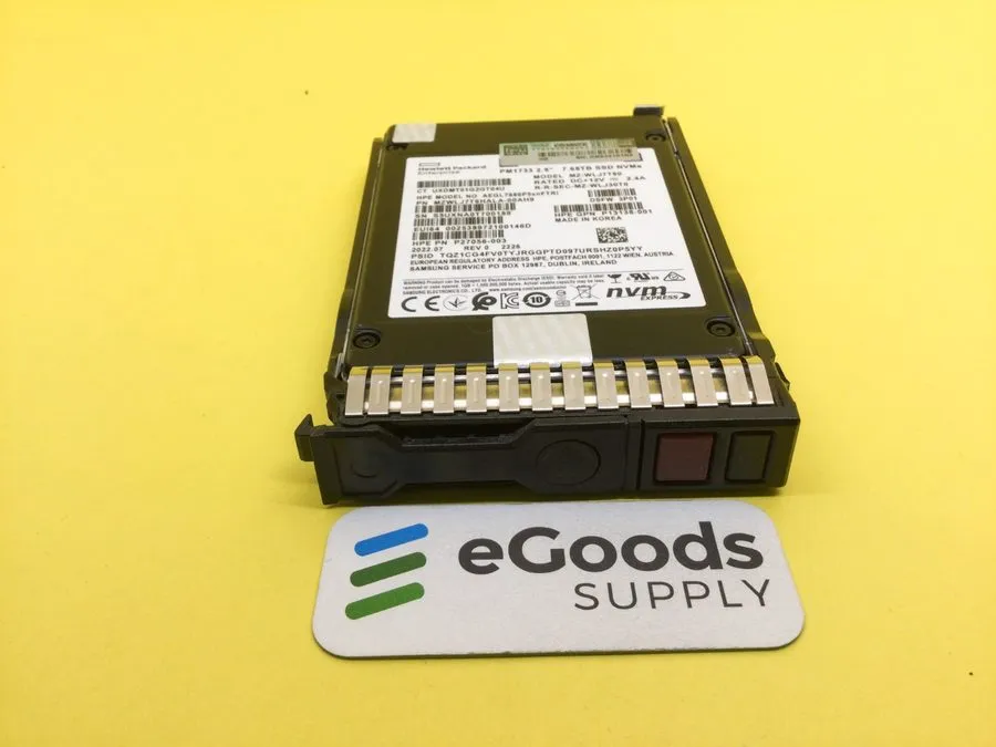 SSD-накопитель 7.68TB Samsung PM1733 SSD DELL 0Y27TR NVME MZ-WLJ7T60 u.2 MZWLJ7T