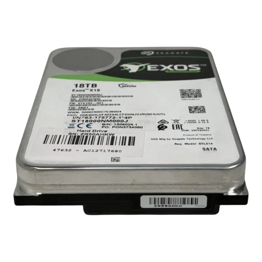 Жёсткий диск ST18000NM000J Seagate Exos X18 3.5" 18TB SATA 6Gb 7.2K Enterprise H