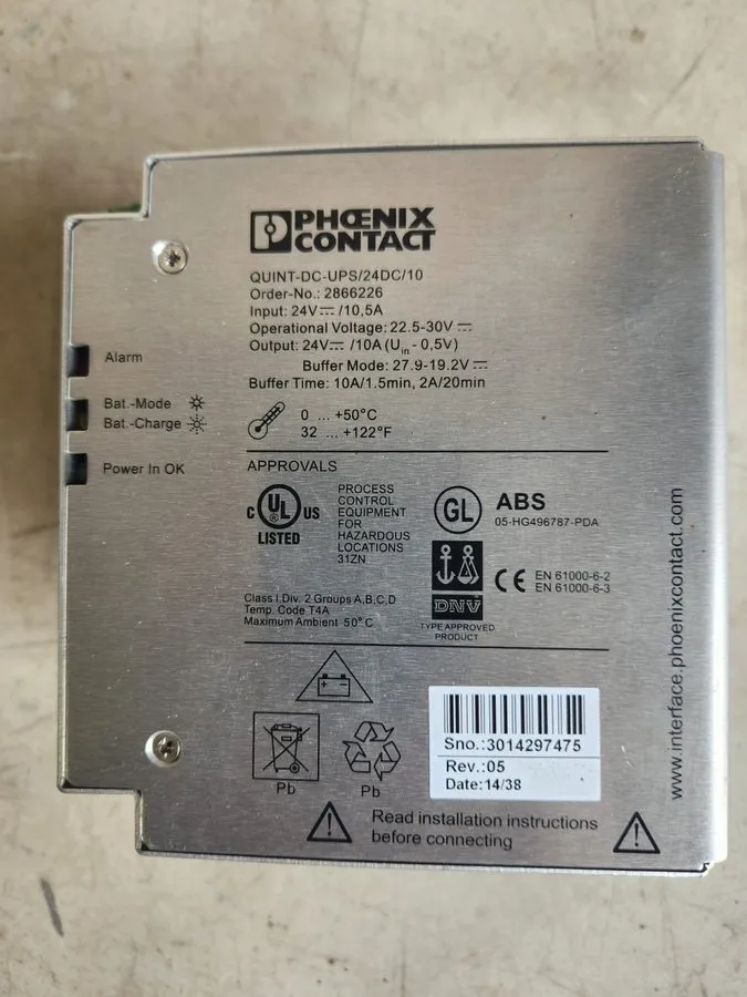 Блок питания PHOENIX CONTACT QUINT-DC-UPS/24DC/10 2866226 Power Supply