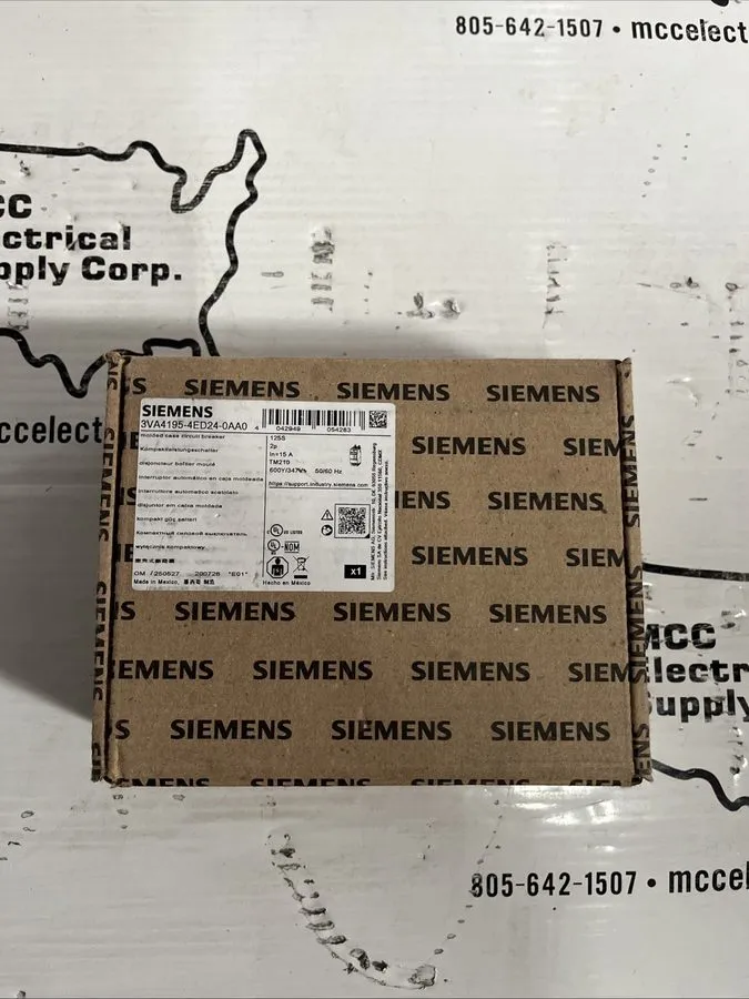 Автоматический выключатель SIemens 3VA4195-4ED34-0AA0 15A 480v 25kA 3P Bolt-on C