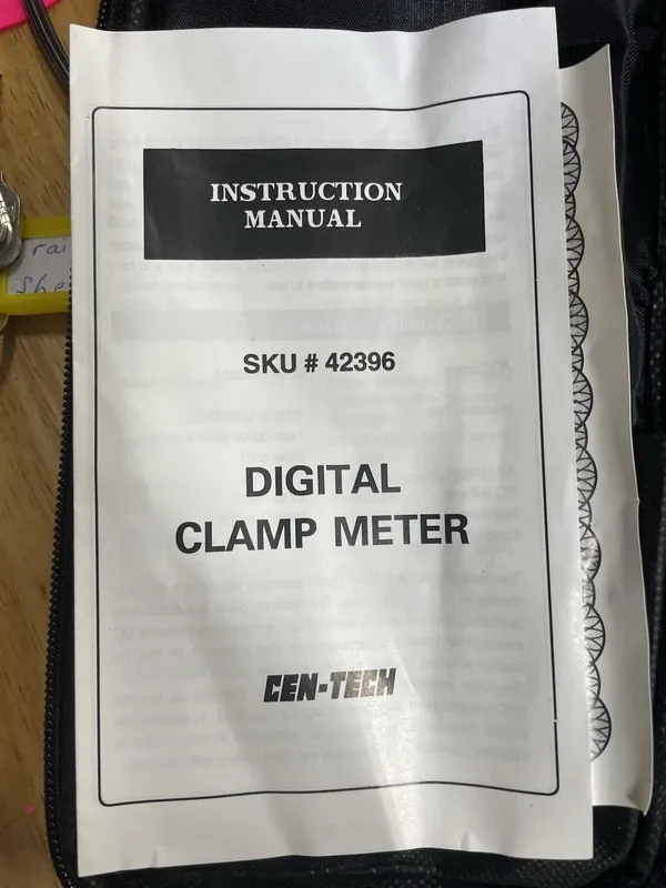 Мультиметр CEN-TECH DT-266 Digital Clamp Meter CAT II AC/DC Multimeter with Lead — фото лота 2