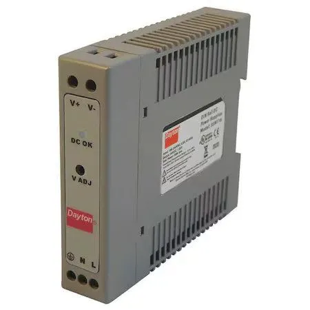 Блок питания DAYTON 33NT19 Power Supply,DIN Rail,30W,24VDC,Plastic