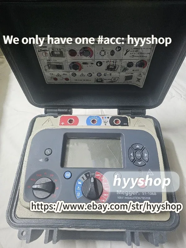 Тестер MEGGER S1-1068 10KV INSULATION TESTER W/ LEADS & CHARGER