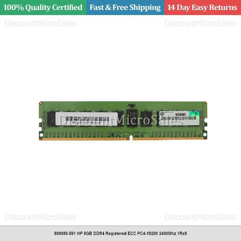 Модуль памяти HP Samsung 8GB RAM PC4-19200 DDR4-2400MHz 2400T ECC Registered 809