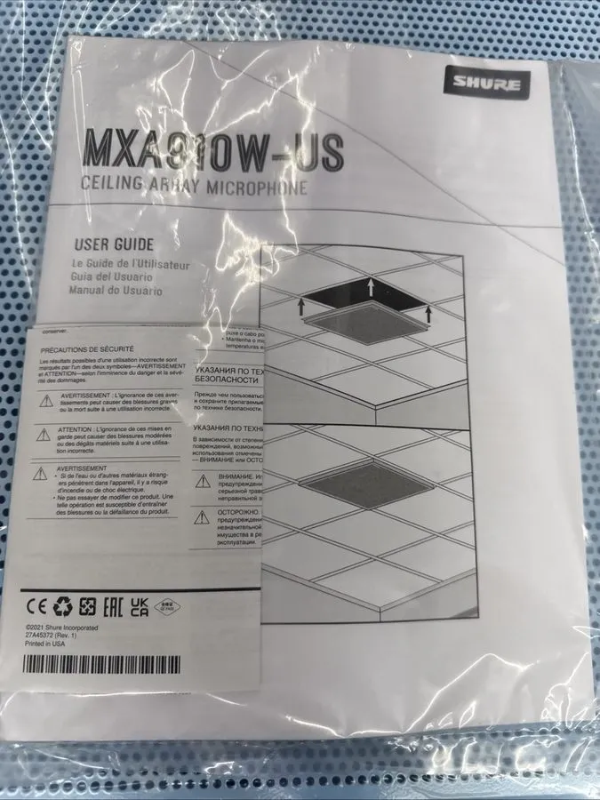 Микрофон Shure MXA910W-US Microflex Advance Ceiling Array Microphone 24" White