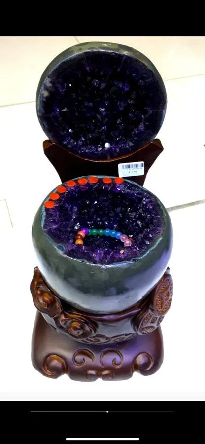 Лабораторный прибор 17.82LB TOP Natural Amethyst geode quartz crystal polishing 