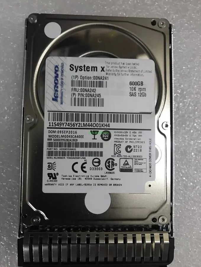 Жёсткий диск IBM / Lenovo 600GB 10K SAS 12Gb/s 2.5" SFF Enterprise HDD 00NA242 S