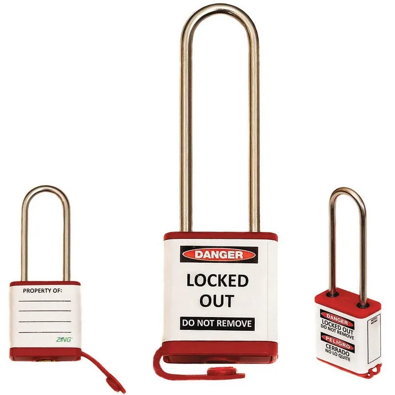 Такелажная скоба ZING 810KA-RED Lockout Padlock,3" Shackle Height 55KD32 — фото лота 1