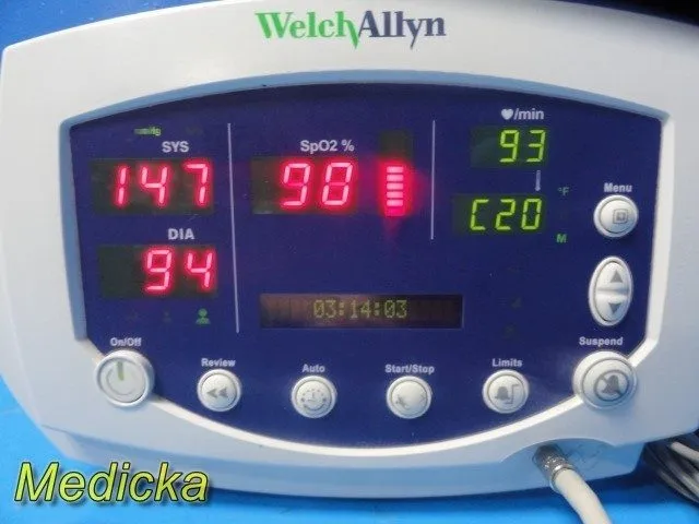 Монитор пациента Welch Allyn 007-0104-00 Vital Signs Monitor W/ Thermometer, Rol