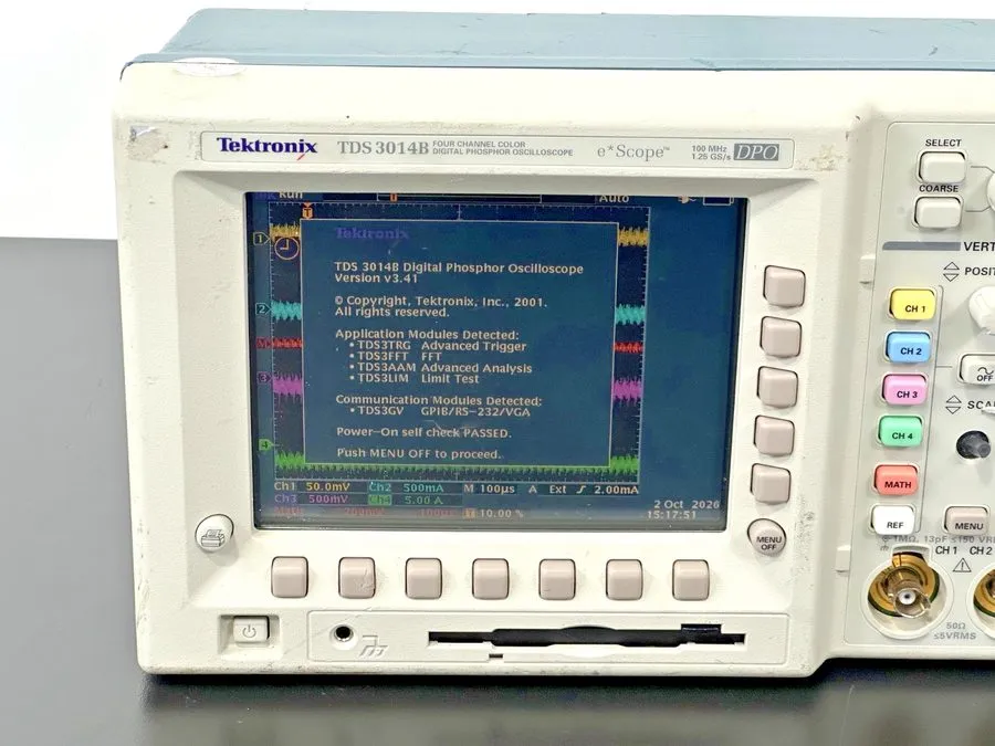 Тестер Tektronix TDS3014B 4-Channel 100MHz 1.25GS/s Digital Phosphor Oscillos
