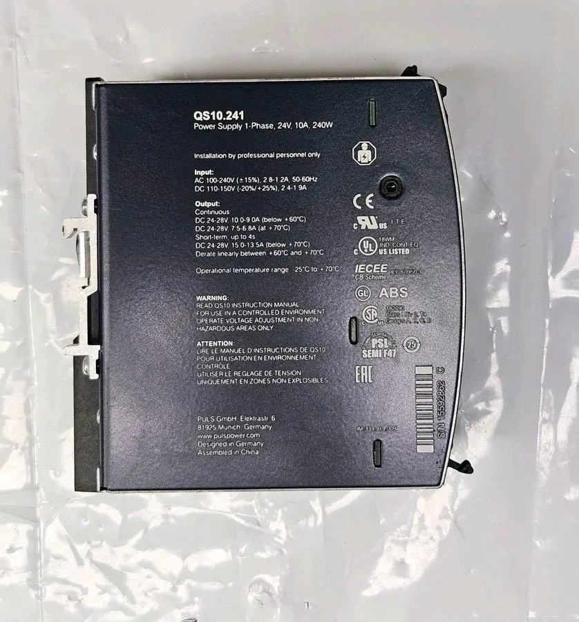 Блок питания PULS QS10.241 240W 10A Single Phase DIN Rail Power Supply 24-28VDC