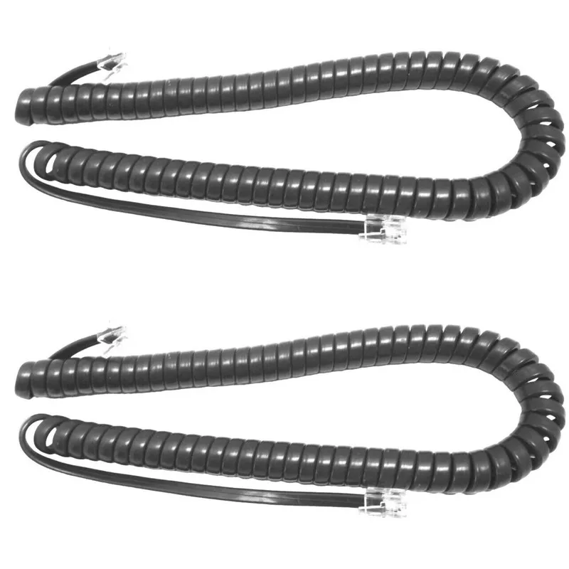 IP-телефон Cisco 9 Foot Handset Receiver Curly Cord 7800 8800 IP Phone Gray (2-P — фото лота 1