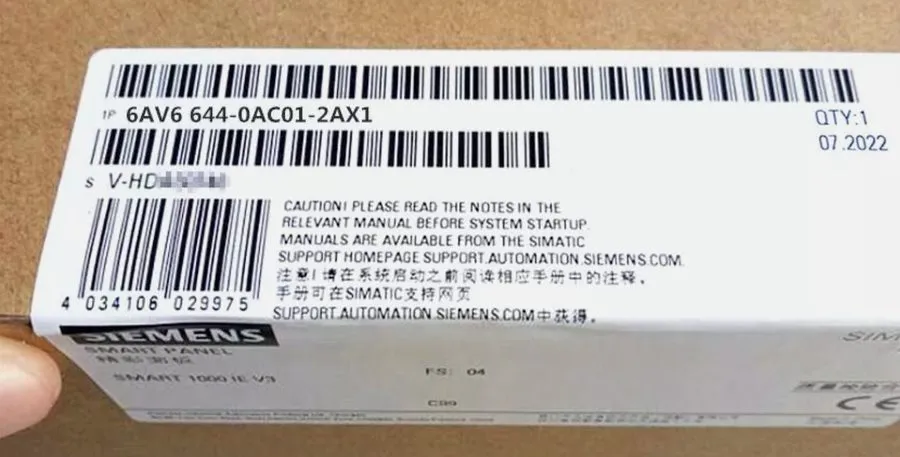 Панель оператора 6AV6644-0AC01-2AX1 SIEMENS HMI TOUCH PANEL DISPLAY