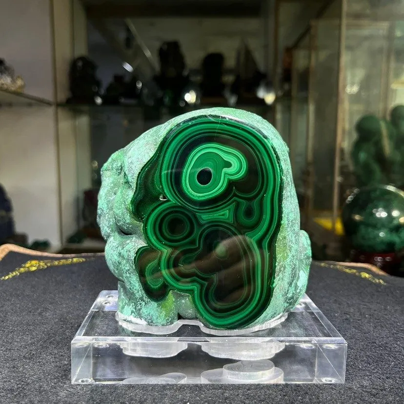 Лабораторный прибор 3.63LB Rare Natural malachite Slice quartz crystal Mineral S