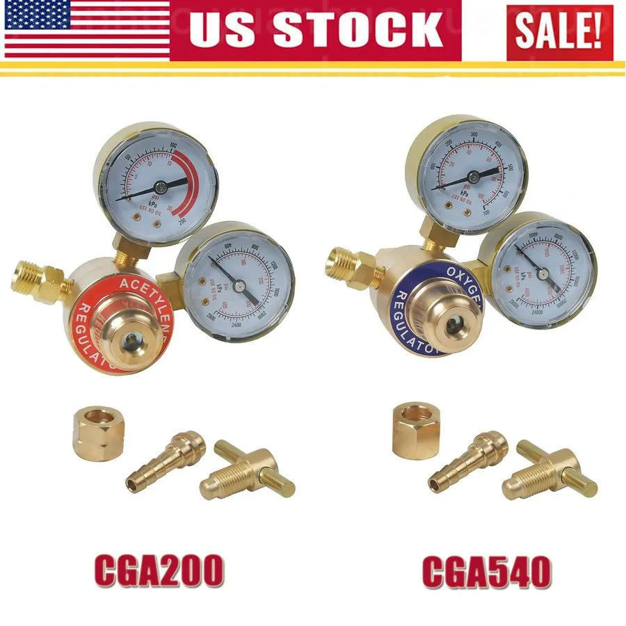 Трубопроводная арматура Oxygen Acetylene Gas Regulator Welding Cutting Torch Dua