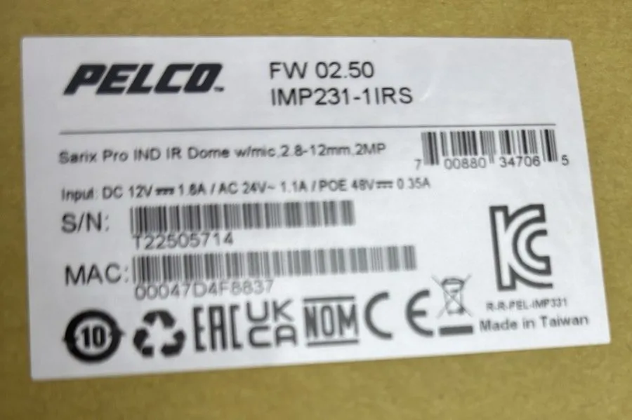 Оптико-электронная система Pelco IMP231-1IRS 2MP Network Dome Camera with Night  — фото лота 2