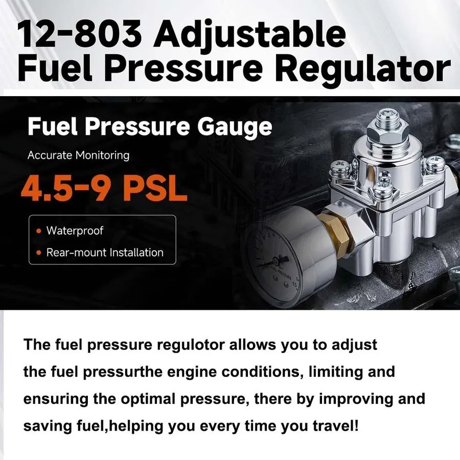 Трубопроводная арматура 12-803 Adjustable Fuel Pressure Regulator Fit — фото лота 1