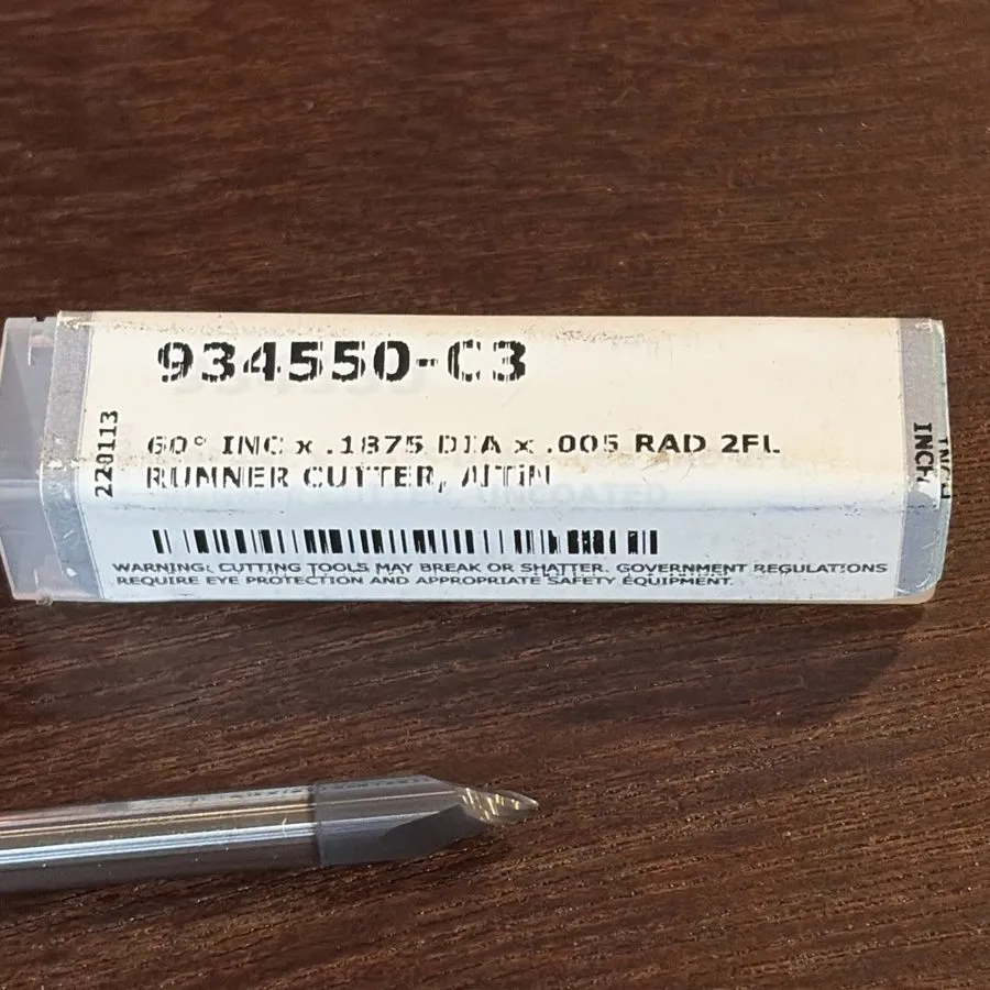 Режущий инструмент Harvey Tool HTC 934550-C3 Carbide Runner Cutter 2-Flute AlTiN — фото лота 2