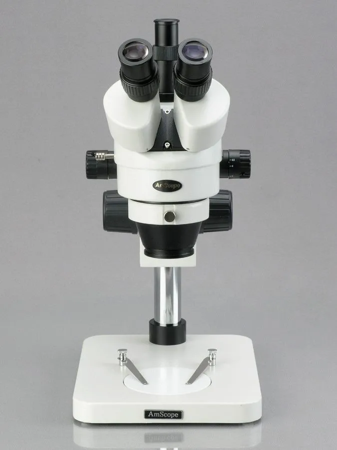 Микроскоп AmScope 3.5X-45X Table Pillar Stand Zoom Trinocular Stereo Microscope