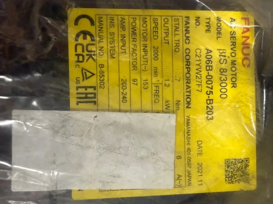 Серводвигатель FANUC A06B-0075-B203 AC Servo Motor