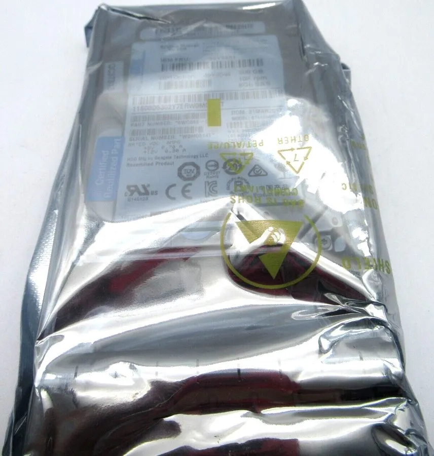 Жёсткий диск IBM 600GB 00W1160 00W1162 SAS 10K 6G 2.5in DS3524 HARD DRIVE HDD — фото лота 1