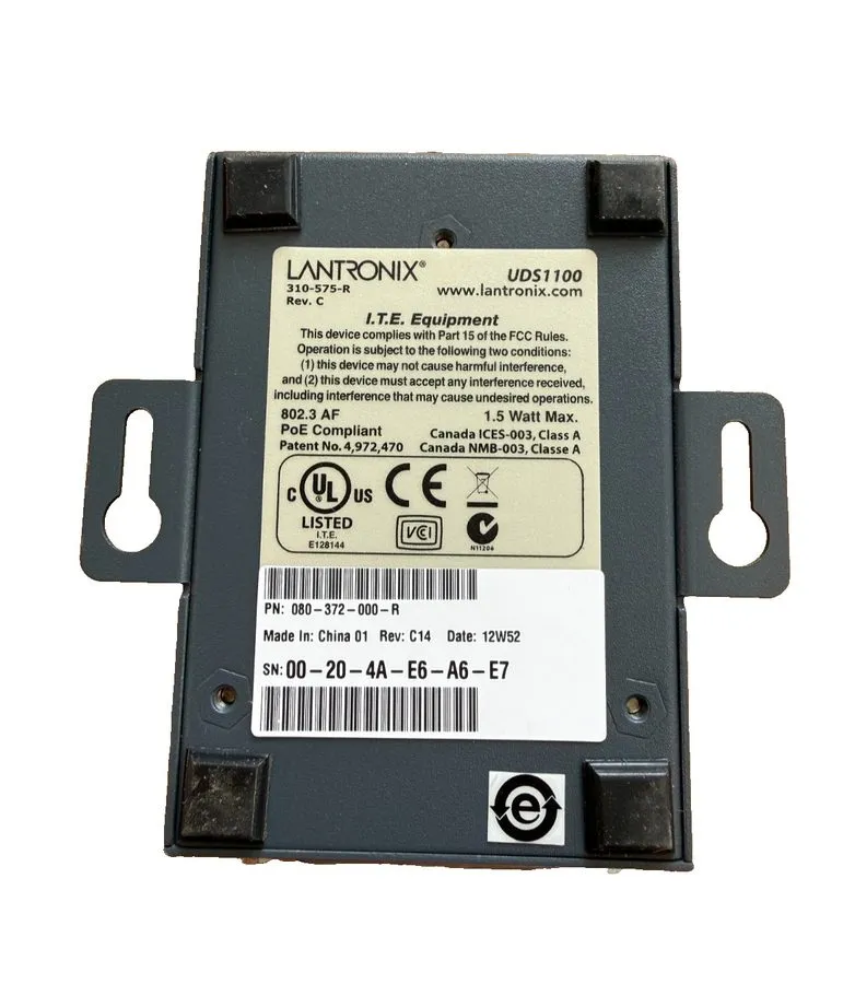 IIoT-устройство LANTRONIX UD1100002-01 UDS1100 1-Port Serial Device Server — фото лота 1