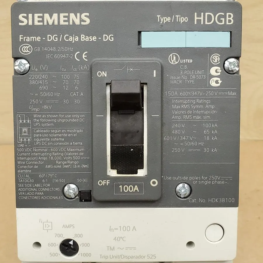 Автоматический выключатель Siemens HDK3B100 100 Amp Circuit Breaker 3VL2510-2KN3