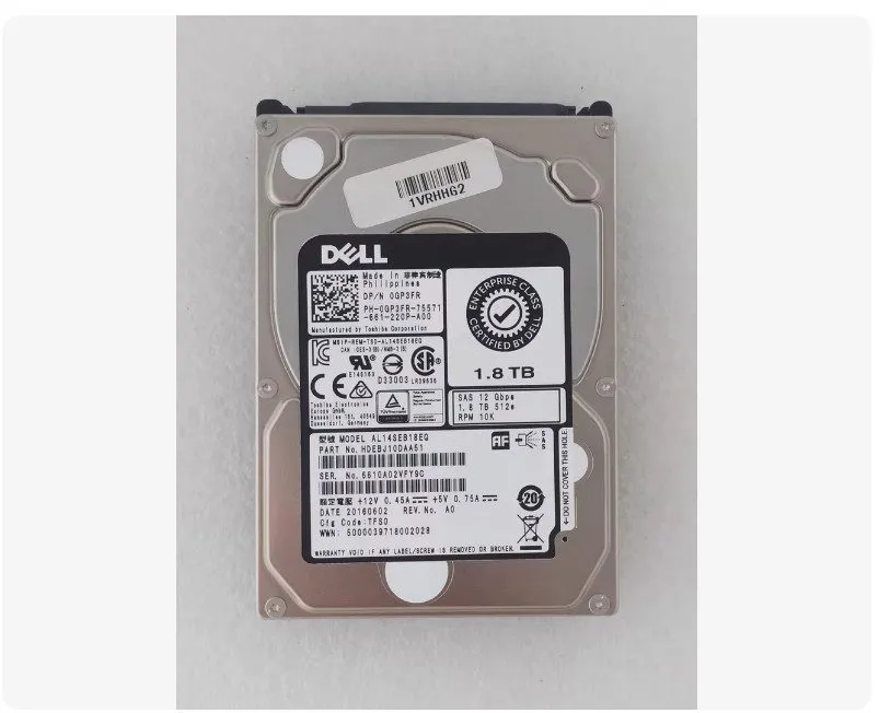 Жёсткий диск Dell 0GP3FR AL14SEB18EQ Internal Desktop HDD 1.8TB 10K 2.5" SAS-3 1