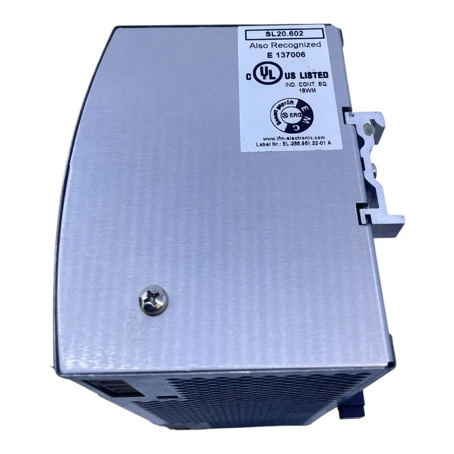 Блок питания IFM Power Supply SL20.602 24V DC 20A DIN Rail Mount Industrial — фото лота 1