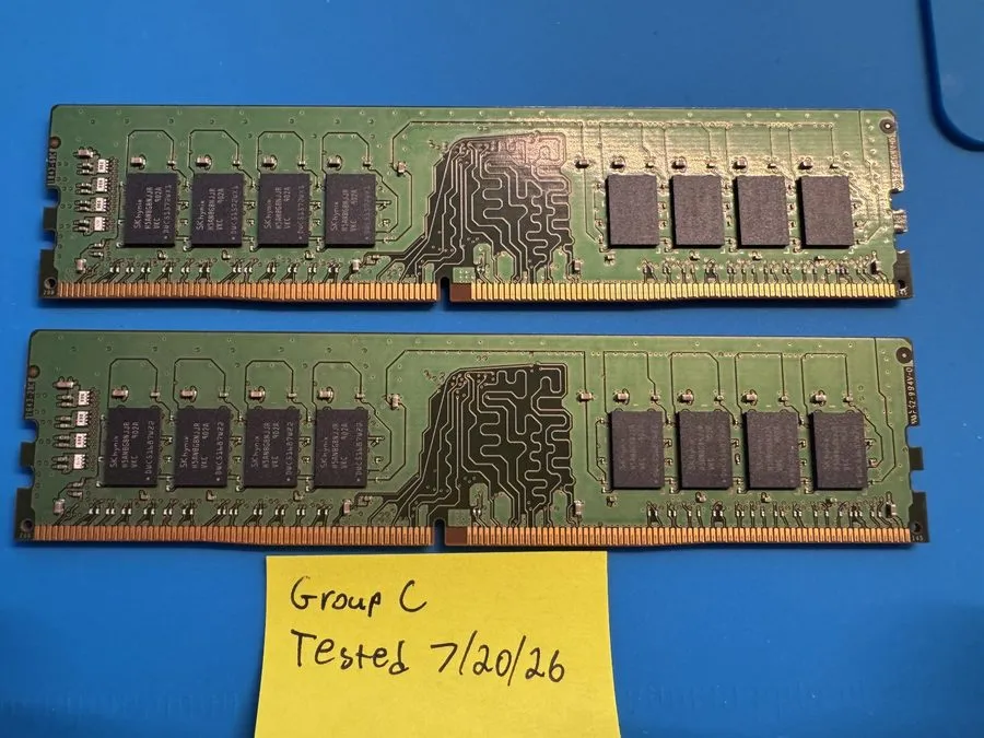 Модуль памяти SK Hynix 32GB (2x16GB) RAM PC Memory DDR4 2Rx8 PC4-2666V-UB1-11 HM — фото лота 1