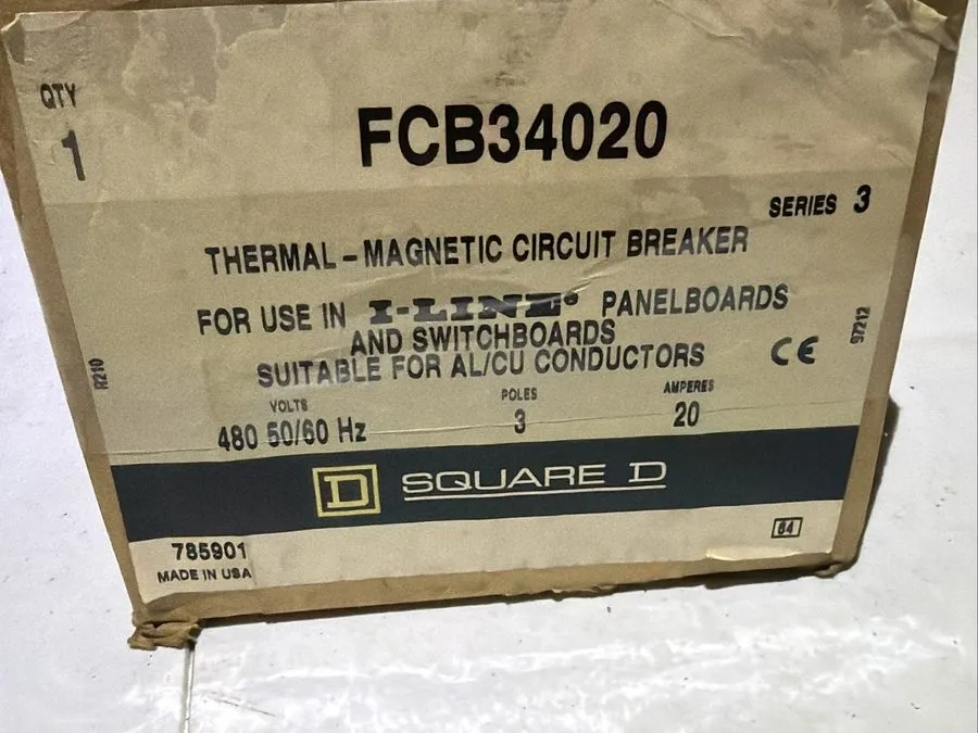 Автоматический выключатель Square D FCB34020 Thermal-Magnetic Circuit Breaker 20