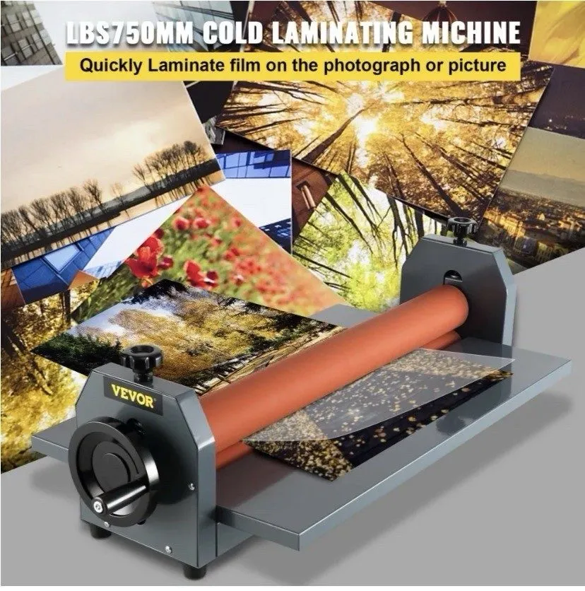 Ламинатор VEVOR 29.5in 750mmManual Cold Roll Laminator Vinyl Film Photo Laminati — фото лота 1