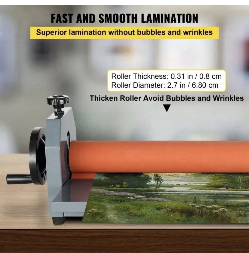 Ламинатор VEVOR 29.5in 750mmManual Cold Roll Laminator Vinyl Film Photo Laminati — фото лота 2