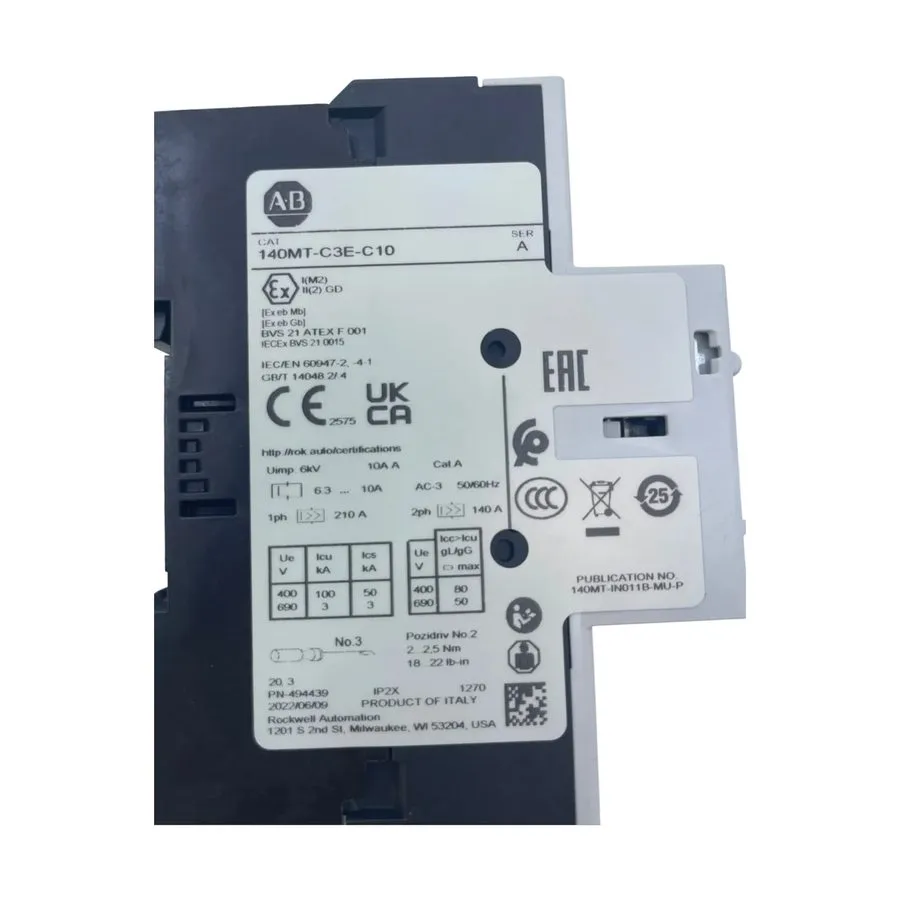 Автоматический выключатель AB 140MT-C3E-C10 Motor Protection Circuit Breaker, C