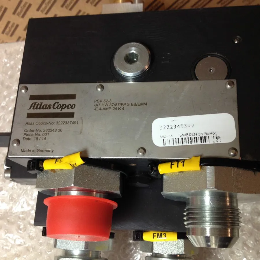 Пневмоклапан Atlas Copco Valve Block 3222345349 and 3222337491