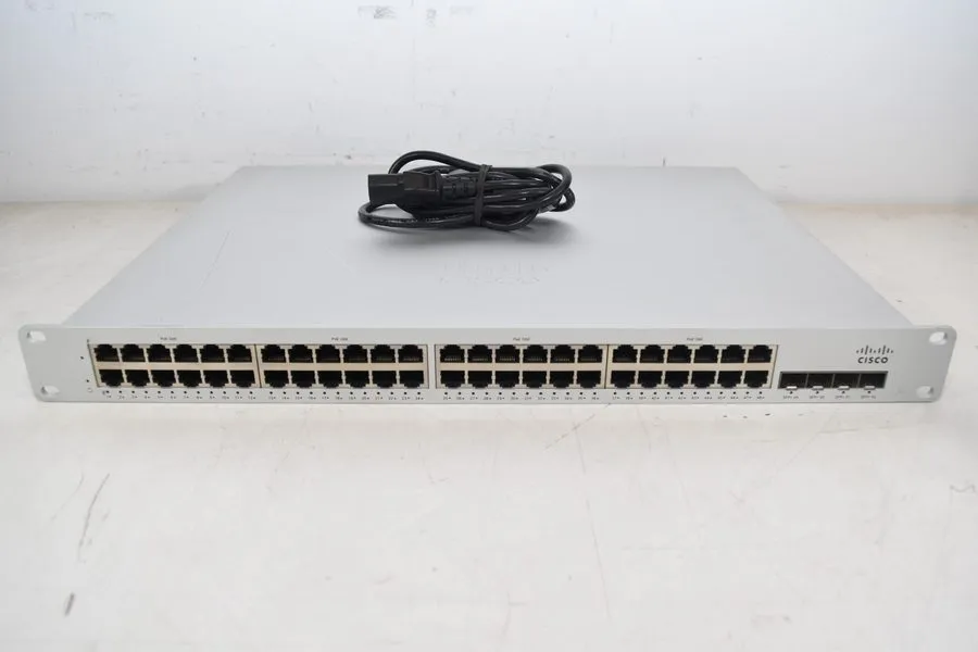 Коммутатор Cisco Meraki MS225-48LP 48-Port Gigabit PoE+ Switch 4x SFP+ 370W Uncl — фото лота 1