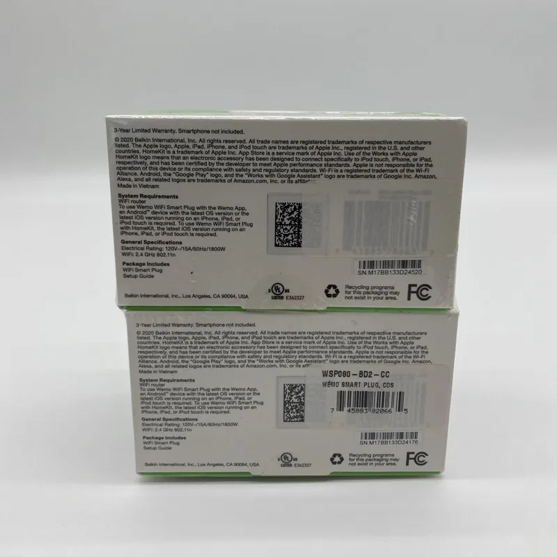 Коммутатор Wemo WSP080 Wi-Fi Smart Plug Outlet Apple Home Alexa Google — фото лота 1