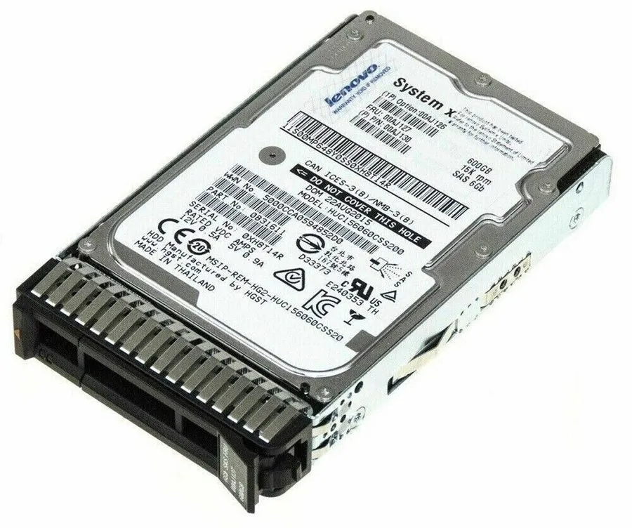 Жёсткий диск Lenovo 00AJ126 00AJ127 600GB 15K 12G 2.5" SAS G3HS X3650 M5 Hard Dr