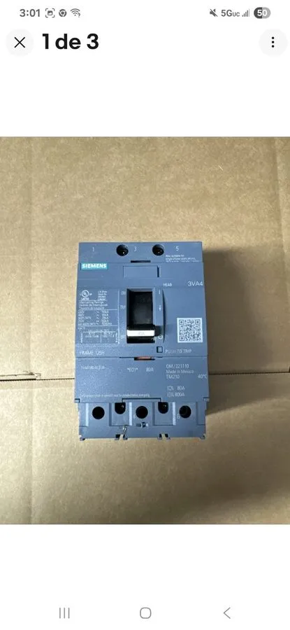 Автоматический выключатель SIEMENS 3VA4180-6ED34-0AA0 Molded Case Circuit Breake