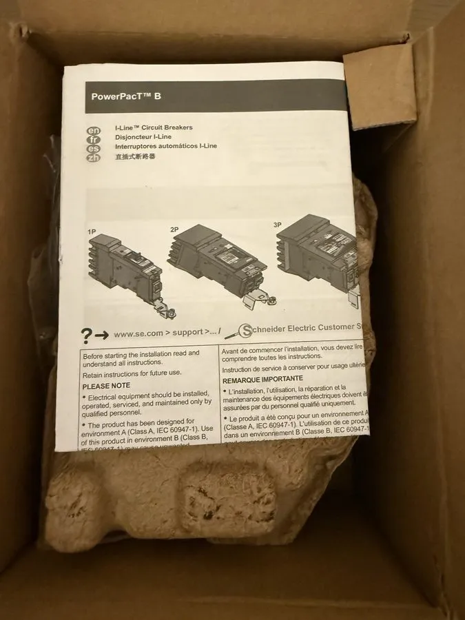 Автоматический выключатель Square D BDL36070LV 70 Amp 3 Pole Circuit Breaker Pow — фото лота 1