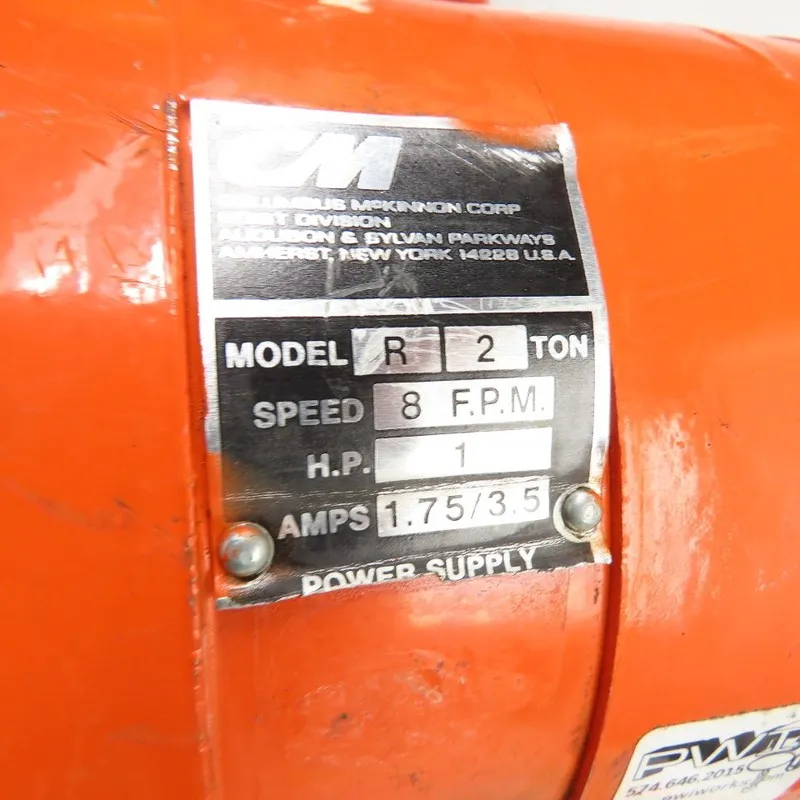 Таль CM Lodestar Model R 2 Ton 4000LB Electric Chain Hoist 8FPM 3Ph 230/460V 20'