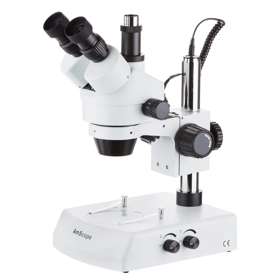 Микроскоп 3.5X-180X Simul-Focal Stereo Zoom Microscope + 30W Dual LED Lights + 5
